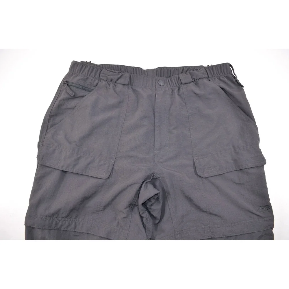 THE NORTH‎ FACE Nylon Convertible Dark Gray Cargo Hiking Pants Men's XL